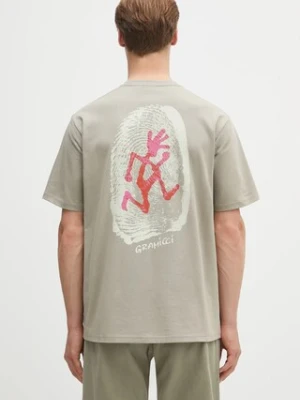 Gramicci t-shirt bawełniany Thumbprint Tee męski kolor zielony z nadrukiem G5SU.T174