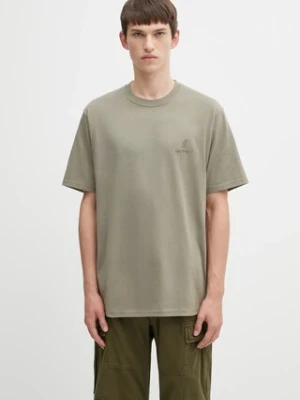 Gramicci t-shirt One Point Logo Tee męski kolor zielony z nadrukiem G4SU.T096