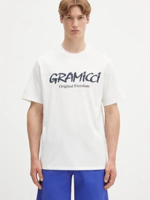 Gramicci t-shirt Original Freedom Logo Tee męski kolor biały z nadrukiem G5SU.T175