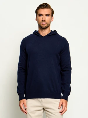 Gran Sasso Kaszmirowy sweter | Regular Fit granatowy