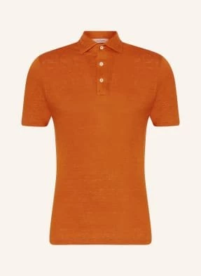Gran Sasso Koszulka Polo Z Dżerseju Z Lnu orange