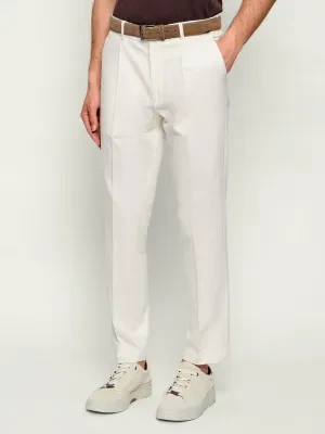 Gran Sasso Spodnie chino | Slim Fit | z dodatkiem lnu