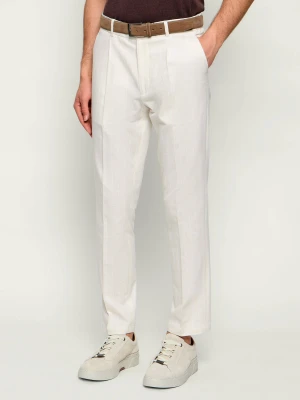 Gran Sasso Spodnie chino | Slim Fit | z dodatkiem lnu