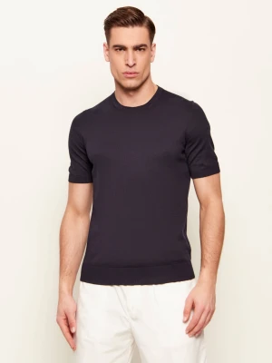 Gran Sasso Sweter | Slim Fit granatowy