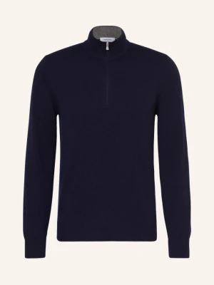 Gran Sasso Sweter Typu Troyer blau GRANATOWY