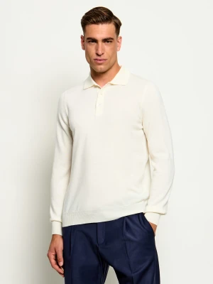 Gran Sasso Wełniane polo | Regular Fit kremowy