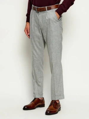 Gran Sasso Wełniane spodnie chino | Regular Fit szary