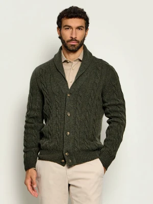 Gran Sasso Wełniany kardigan | Regular Fit oliwkowy