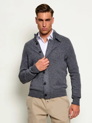 Gran Sasso Wełniany kardigan | Regular Fit szary