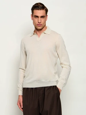 Gran Sasso Wełniany sweter | Slim Fit beżowy