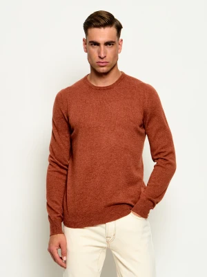 Gran Sasso Wełniany sweter | Slim Fit | z dodatkiem kaszmiru pomarańczowy