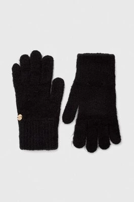 Granadilla rękawiczki z domieszką wełny kolor czarny