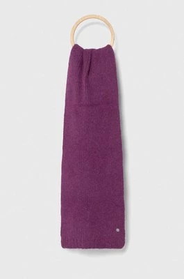 Granadilla szalik z domieszką wełny kolor fioletowy gładki