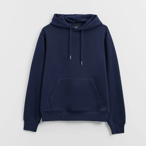 Granatowa bluza basic regular fit z kapturem House