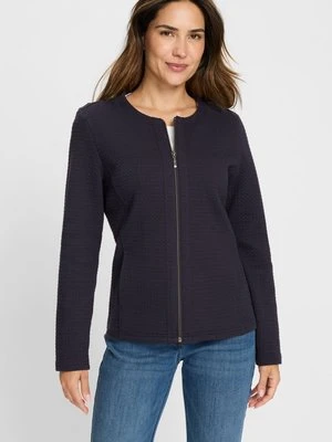 Granatowa bluza damska Eva Jersey z fakturą – Vintage Romance Olsen