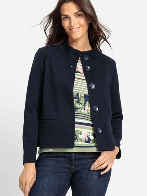 Granatowa bluza damska Henny z wytłoczeniem w jodełkę - Digital Garden Olsen