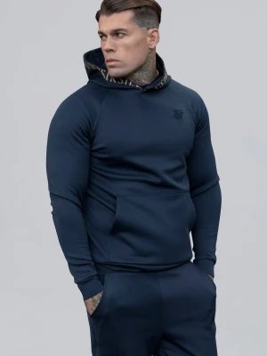 SikSilk Męska Bluza z Kapturem Dynamic Navy