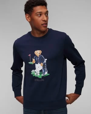 Granatowa Bluza Męska Ralph Lauren Rlx Golf Knit-sweatshirt RLX Ralph Lauren