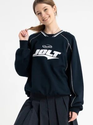 Granatowa bluza z cyrkoniami Reporter