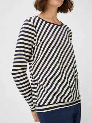 Granatowa bluzka damska Clara w paski – New Passion Olsen