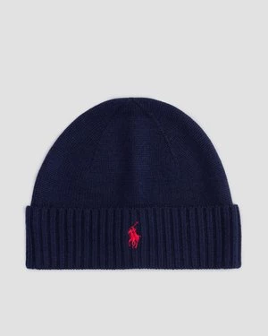 Zdjęcie produktu Granatowa Czapka Wełniana Męska Polo Ralph Lauren
