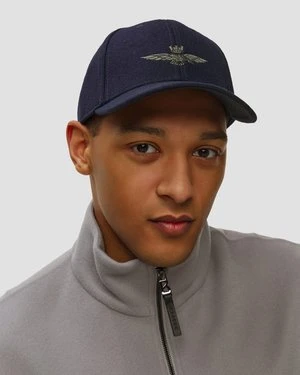 Granatowa Czapka Wełniana Z Daszkiem Aeronautica Militare