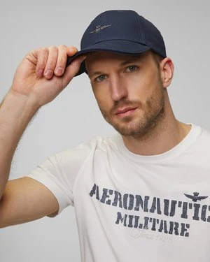 Granatowa czapka z daszkiem męska Aeronautica Militare