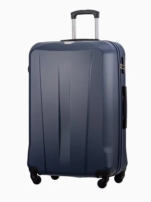 Granatowa duża walizka na czterech kołach Puccini