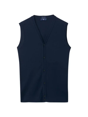 Granatowa dzianinowa kamizelka męska GANT