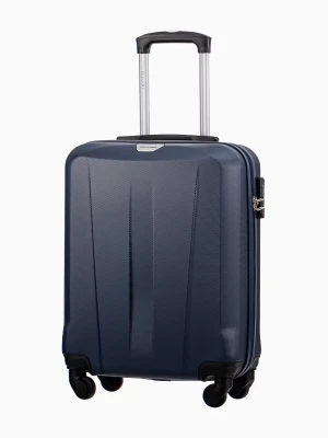 Granatowa kabinowa walizka na czterech kołach Puccini