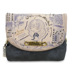 Granatowa Kompaktowa Portmonetka Damska Anekke