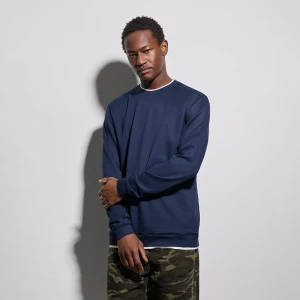 Granatowa koszulka z długim rękawem i białyi lamówkami House