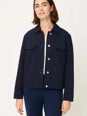 Granatowa koszulowa marynarka damska – Refresh Olsen