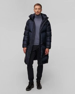 Granatowa Kurtka Parka Puchowa Męska Woolrich Pertex Puffer Parka