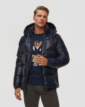 Granatowa Kurtka Puchowa Męska Polo Ralph Lauren
