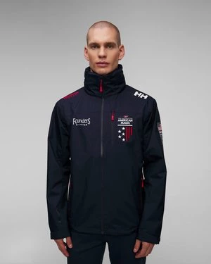 Granatowa Kurtka żeglarska Męska Helly Hansen Am Crew Hooded Jacket 2.0