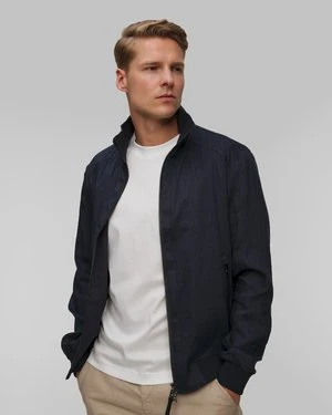 Granatowa Lniana Kurtka Męska Bogner Jonas-13