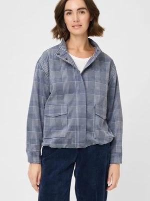 Granatowa marynarka damska w kratę – New Passion Olsen