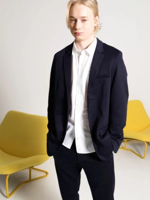 Granatowa marynarka garniturowa Reporter