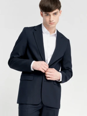 Granatowa marynarka garniturowa Reporter