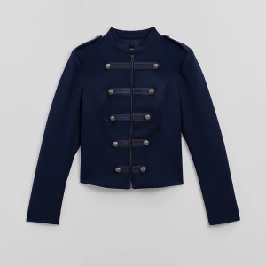 Granatowa marynarka w stylu napoleon jacket House