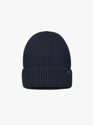 Granatowa prążkowana czapka Ryłko