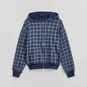 Granatowa rozpinana bluza dwustronna z kapturem House