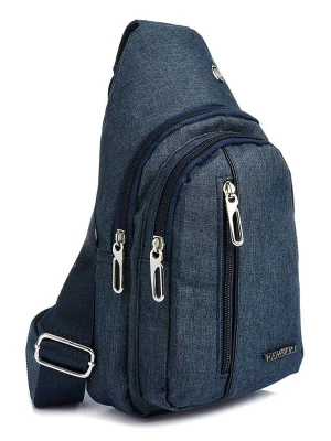 Granatowa Saszetka nerka przez ramię plecak torba modna granatowy Merg