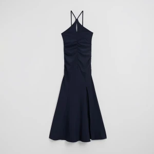 Granatowa sukienka maxi o kroju syrenki na ramiączkach House