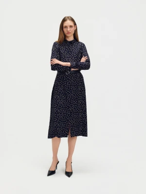 Granatowa sukienka w groszki Top Secret