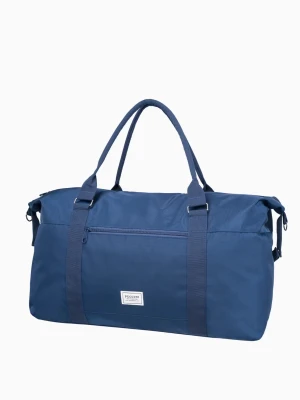 Granatowa torba podróżna z regulowanym paskiem Puccini