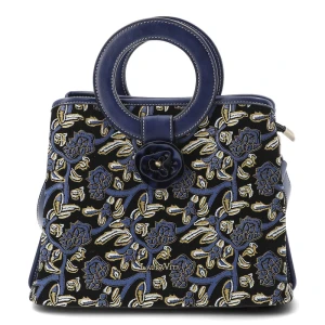 Granatowa Torebka Laura Vita Modny Kuferek Damski