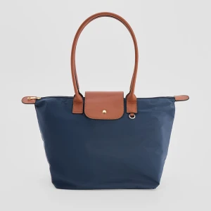 Granatowa torebka z klapką z imitacji skóry House