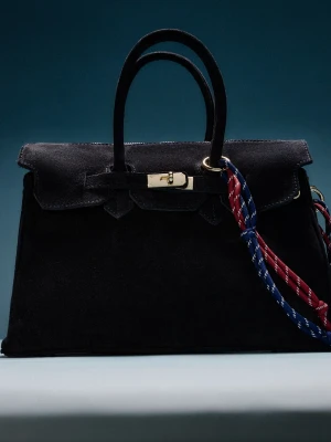 Granatowa torebka z zamszu TARANKO